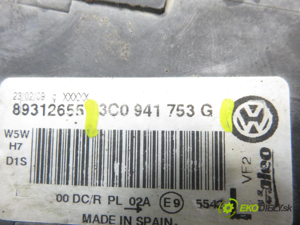 VW PASSAT B6 Variant (3C5) KOMBI 2006 103,00 2.0 TDI PD 8V 140 - BMP 1968,00 Svetlo LP 3C0941753G