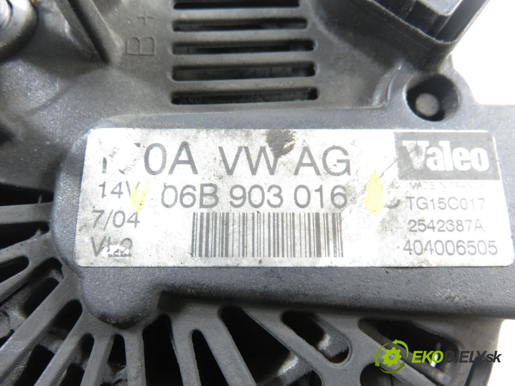 AUDI A4 Avant (8E5, B6) KOMBI 2004 140,00 1.8 T quattro - BEX 1781,00 Alternátor 06B903016 (Alternátor)
