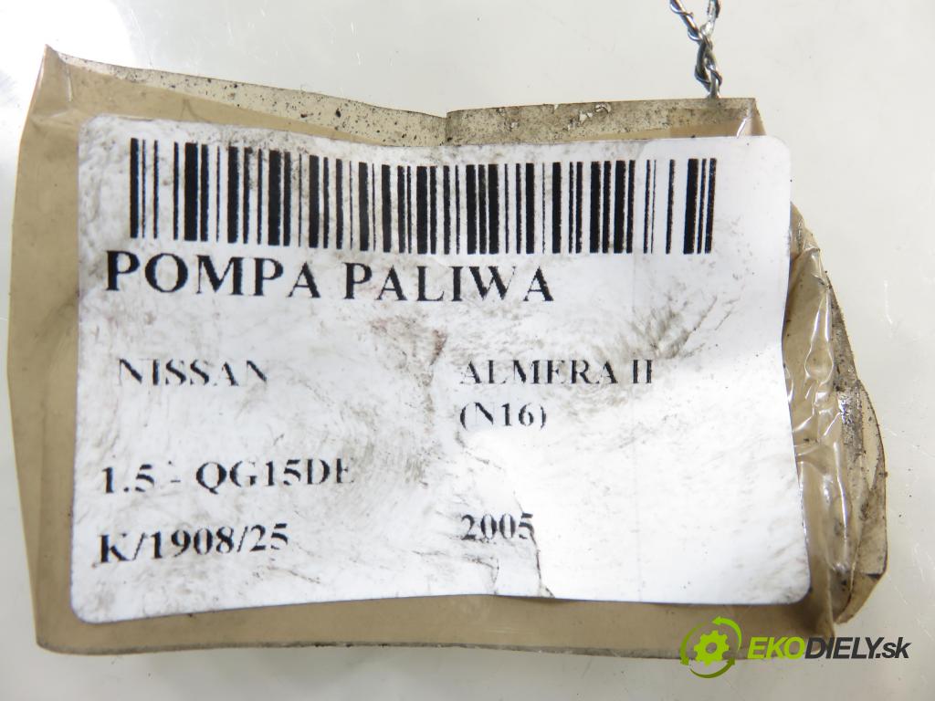NISSAN ALMERA II Hatchback (N16) HB 2005 72,00 1.5 - QG15DE 1498,00 Pumpa paliva 0580314053
