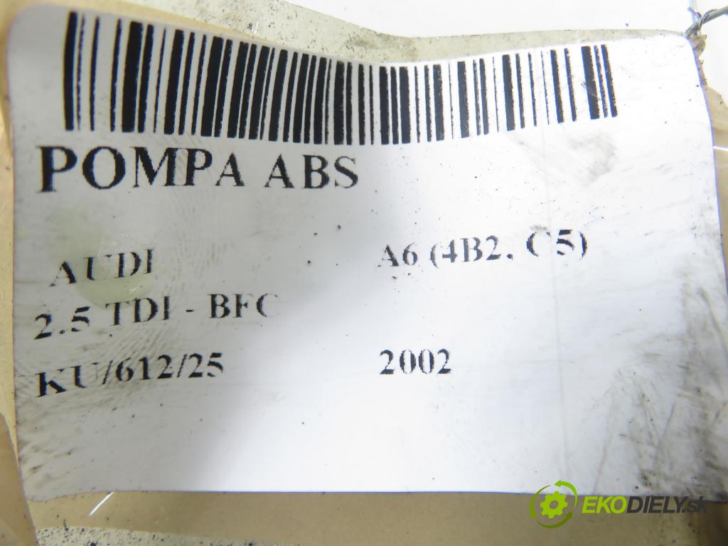 AUDI A6 (4B2, C5) SEDAN 2002 120,00 2.5 TDI - BFC 2496,00 Pumpa ABS 0265950055 (Pumpa ABS)