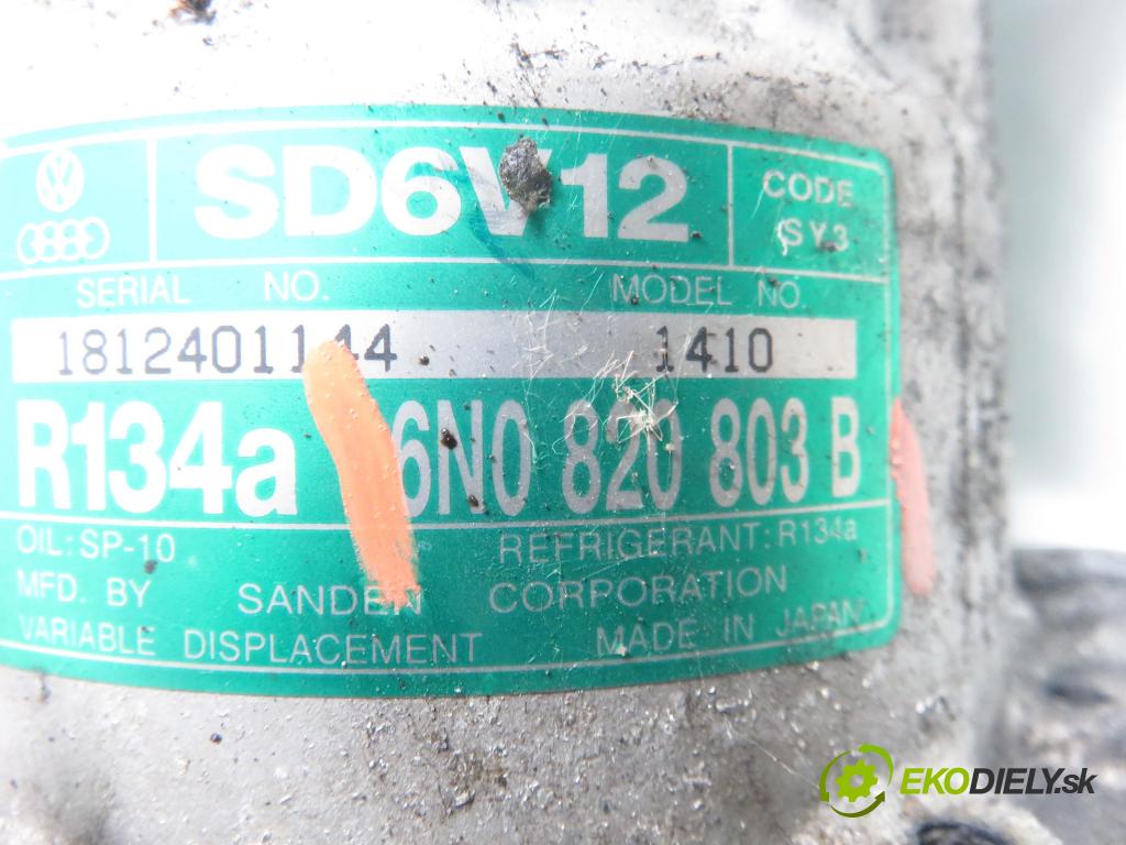 VW POLO (6N2) HB 2001 55,00 1.4 TDI - AMF 1422,00 KOMPRESOR: klimatizácie 6N0820803B (Kompresor klimatizácie)