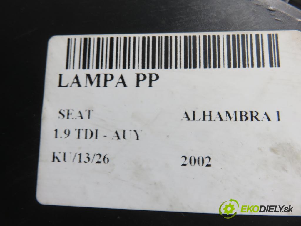 SEAT ALHAMBRA (7V8, 7V9) MINIVAN 2002 85,00 1.9 TDI PD 115 - AUY 1896,00 Svetlo PP 7M7941016K