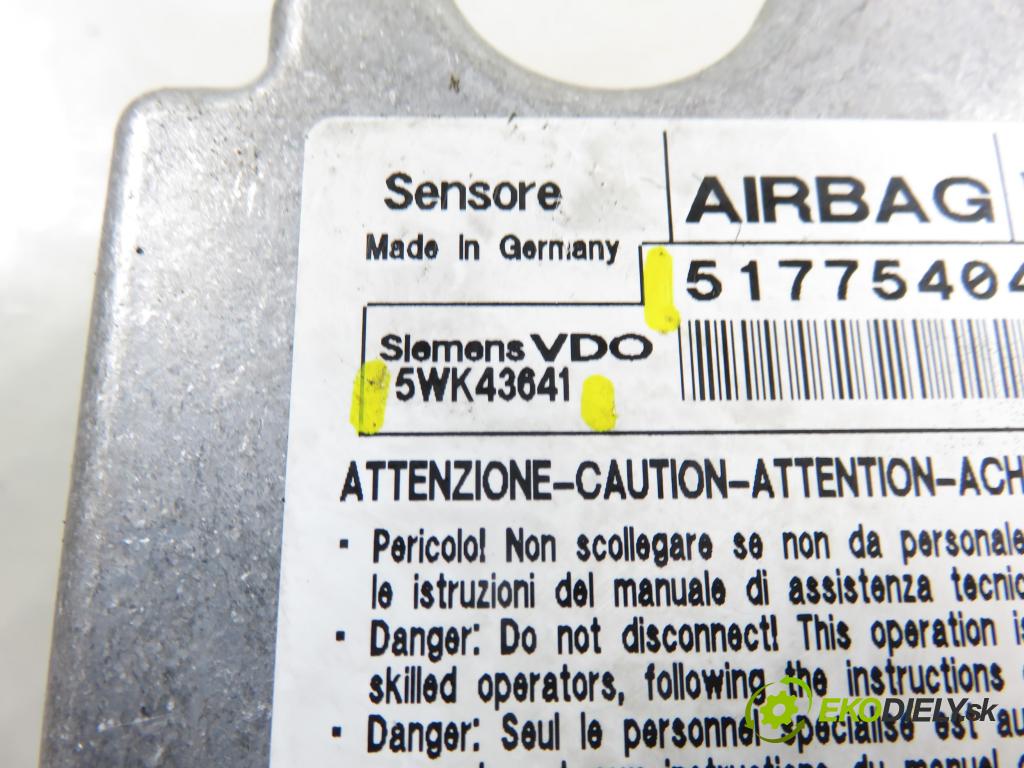 FIAT BRAVO II (198_) HB 2007 66,00 1.4 - 192 B2.000 1368,00 MODUL air BAG 51775404 ; 5WK43641