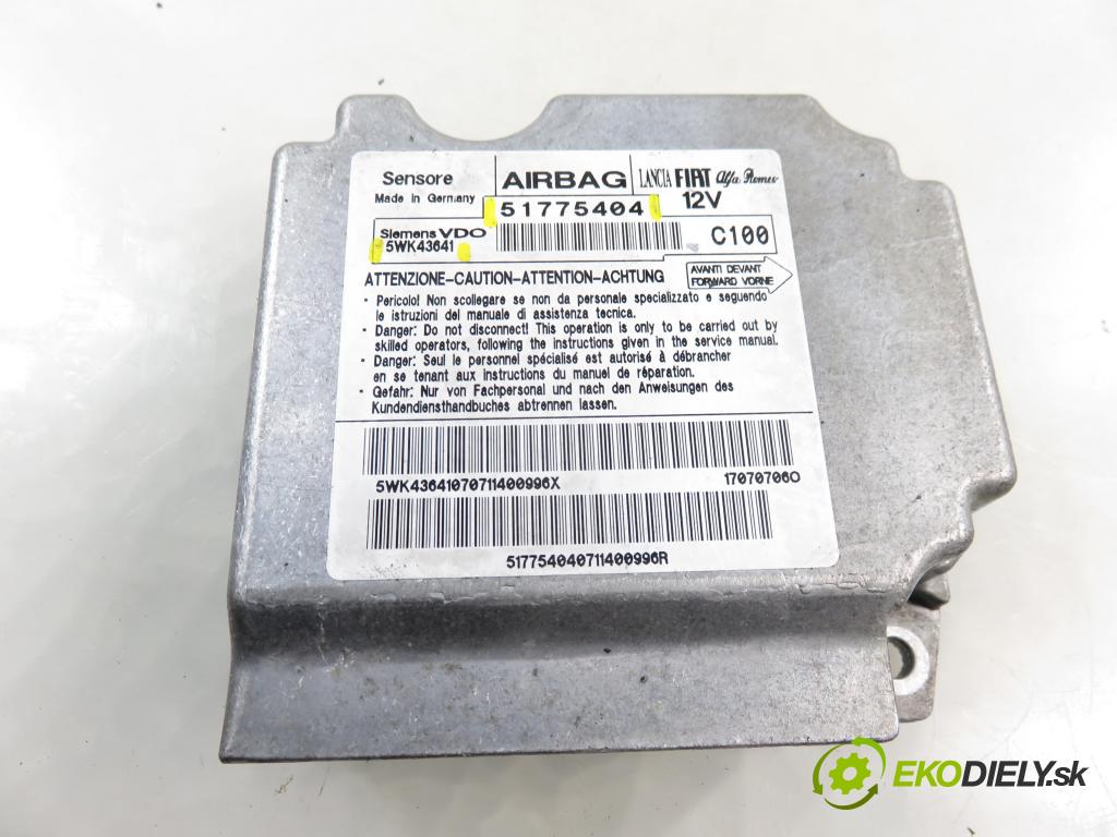 FIAT BRAVO II (198_) HB 2007 66,00 1.4 - 192 B2.000 1368,00 MODUL air BAG 51775404 ; 5WK43641