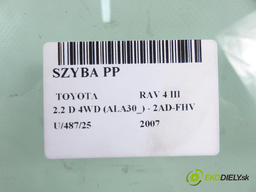TOYOTA RAV 4 III (_A3_) SUV 2007 130,00 2.2 D 4WD 177 - 2AD-FHV 2231,00 Okno PP