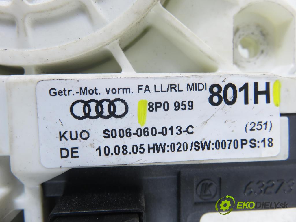 AUDI A3 (8P1) HB 2006 75,00 1.6 - BSE 1595,00 Mechanizmus okien 3D 8P0959801A ; 8P0959801H
