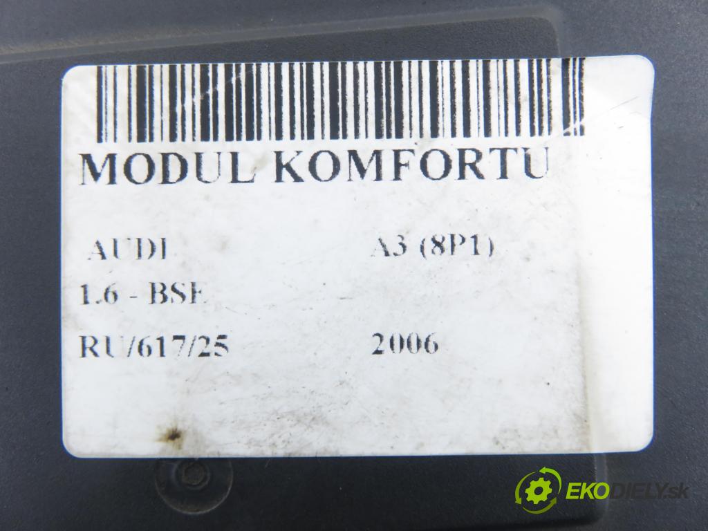 AUDI A3 (8P1) HB 2006 75,00 1.6 - BSE 1595,00 MODUL komfortu 8P0907279F
