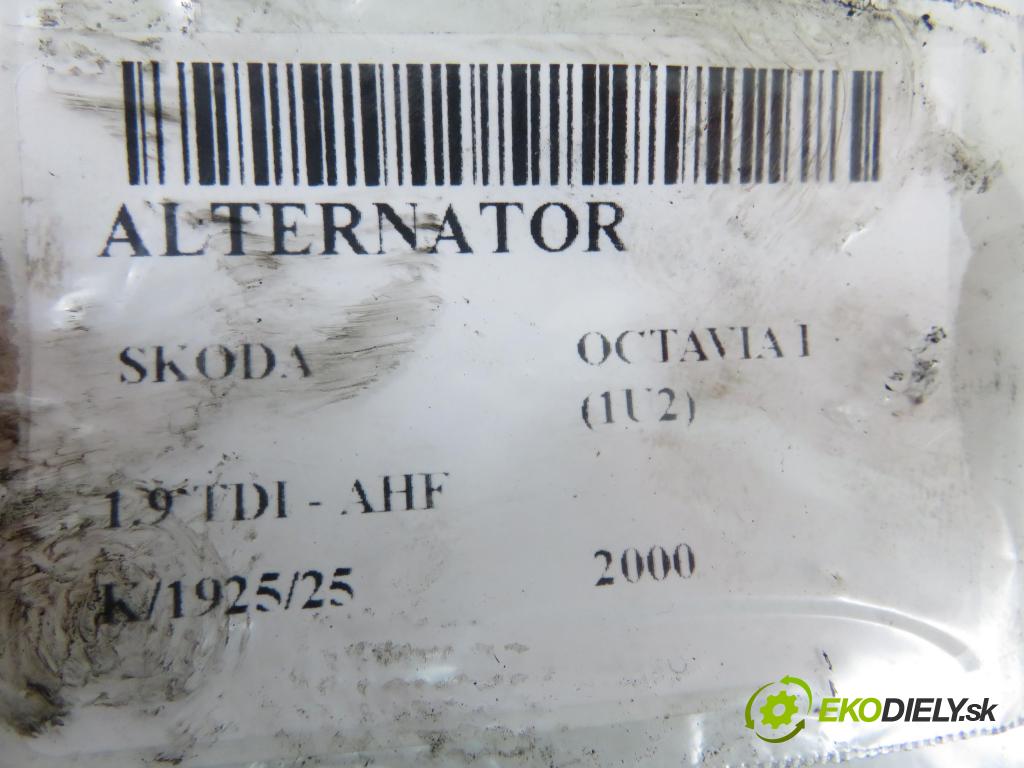 SKODA OCTAVIA I (1U2) LIFTBACK 2000 81,00 1.9 TDI - AHF 1896,00 Alternátor 028903028E (Alternátor)