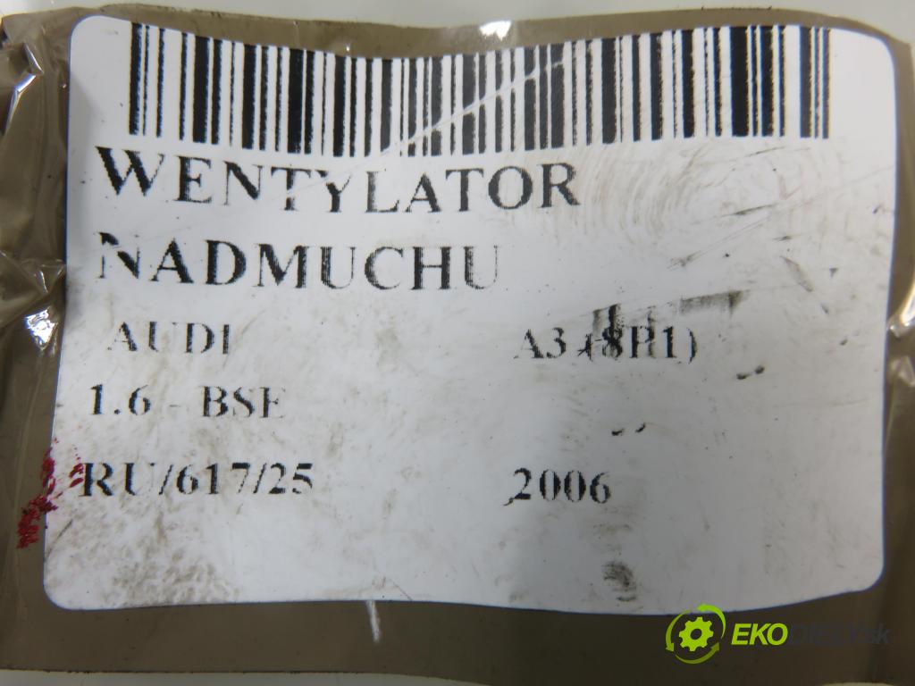 AUDI A3 (8P1) HB 2006 75,00 1.6 - BSE 1595,00 Ventilátor vetráku 1K1820015C