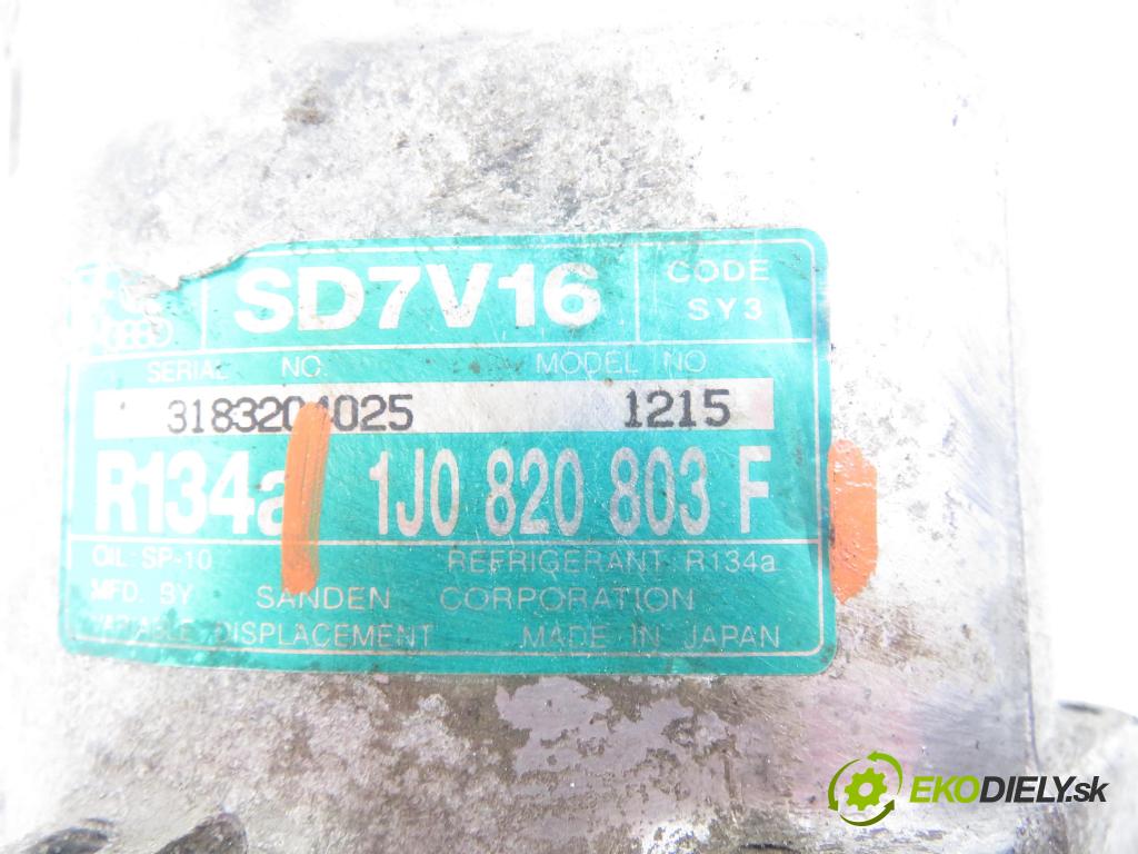 SKODA OCTAVIA I (1U2) LIFTBACK 2000 81,00 1.9 TDI - AHF 1896,00 KOMPRESOR: klimatizácie 1J0820803F (Kompresor klimatizácie)