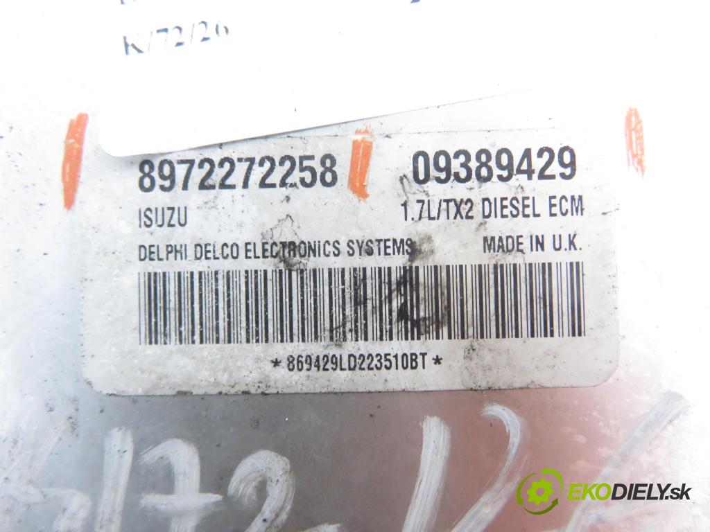 OPEL CORSA C (X01) HB 2006 55,00 1.7 DTI - Y 17 DT 1686,00 Riadiaca jednotka Motor 8972272258 ; 09389429