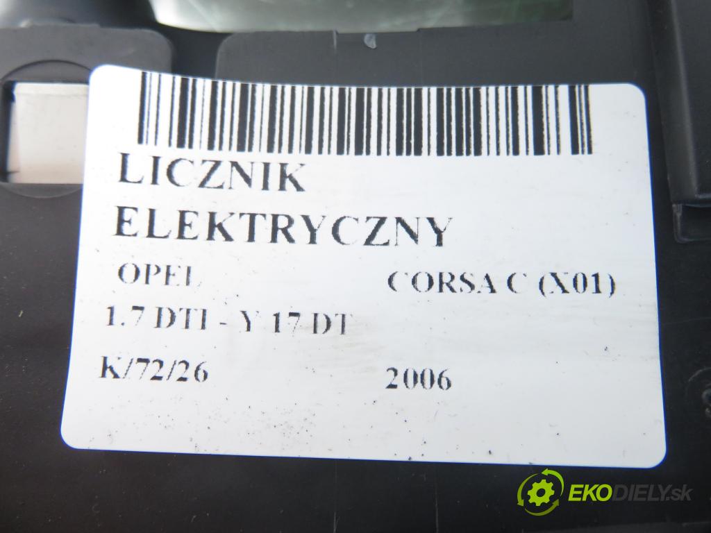 OPEL CORSA C (X01) HB 2006 55,00 1.7 DTI - Y 17 DT 1686,00 Prístrojovka elektrický 09166808FB
