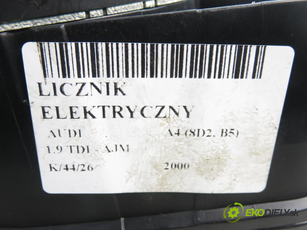 AUDI A4 (8D2, B5) SEDAN 2000 85,00 1.9 TDI - AJM 1896,00 Prístrojovka elektrický 8D0920900 ; 110008938001