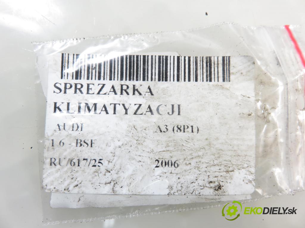AUDI A3 (8P1) HB 2006 75,00 1.6 - BSE 1595,00 KOMPRESOR: klimatizácie 1K0820803N (Kompresor klimatizácie)