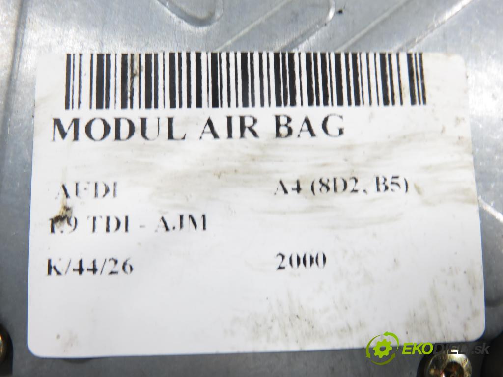 AUDI A4 (8D2, B5) SEDAN 2000 85,00 1.9 TDI - AJM 1896,00 MODUL air BAG 8D0959655J ; 0285001276