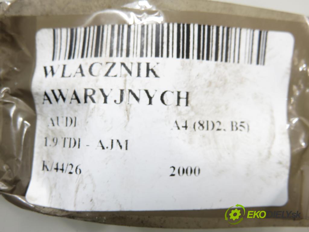 AUDI A4 (8D2, B5) SEDAN 2000 85,00 1.9 TDI - AJM 1896,00 prepínač výstražných (núdzových) 8D0941509H