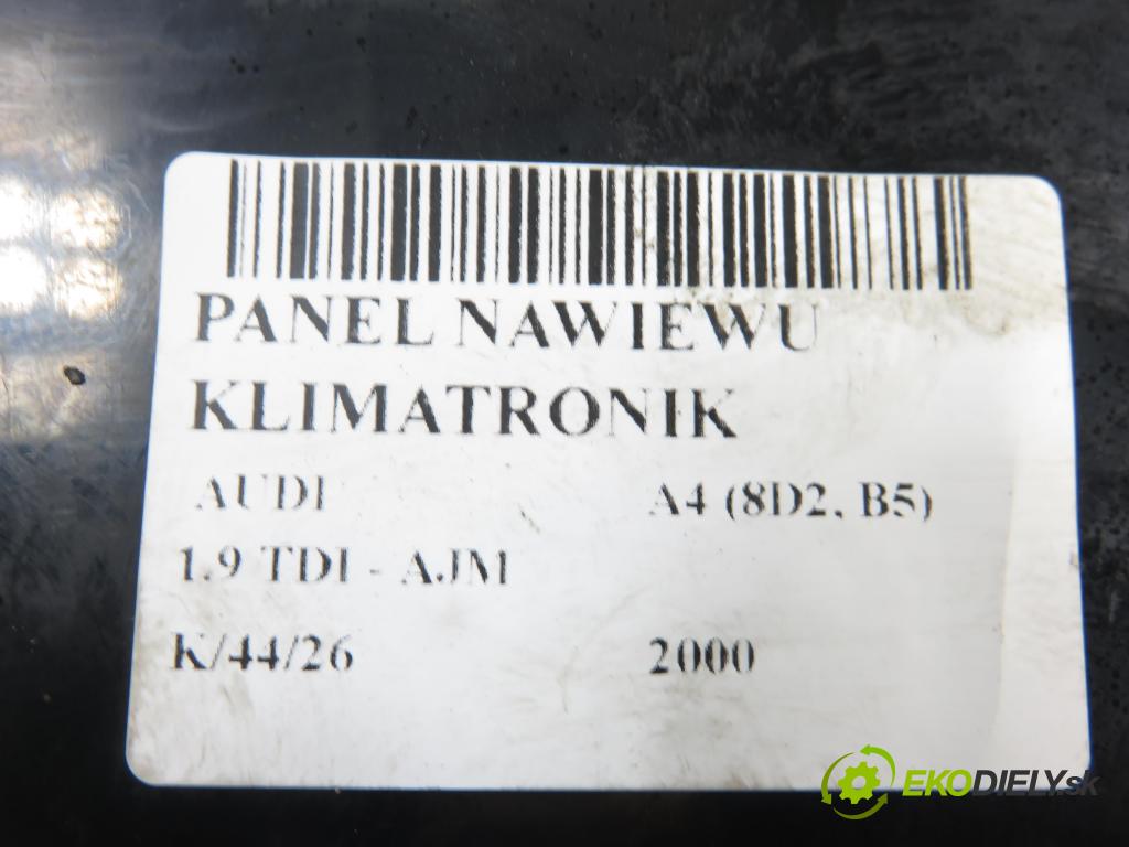 AUDI A4 (8D2, B5) SEDAN 2000 85,00 1.9 TDI - AJM 1896,00 Panel kúrenia KLIMATRONIK 8D0820043M