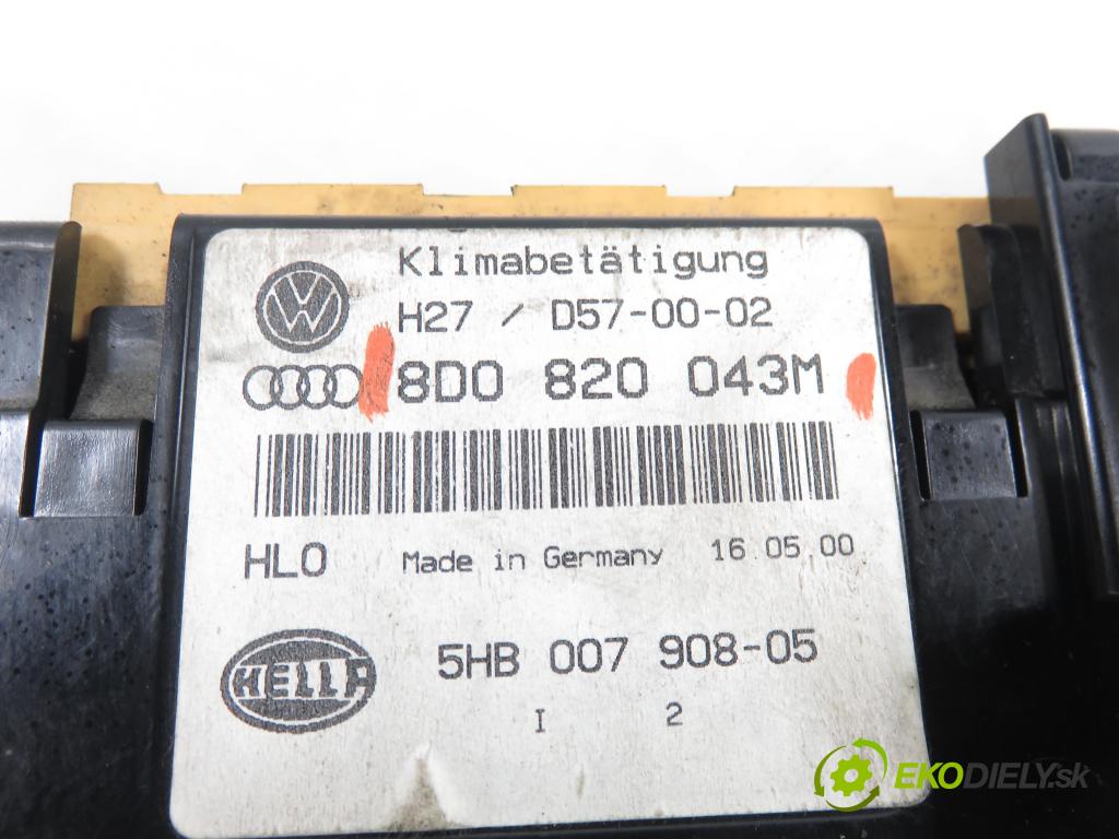 AUDI A4 (8D2, B5) SEDAN 2000 85,00 1.9 TDI - AJM 1896,00 Panel kúrenia KLIMATRONIK 8D0820043M