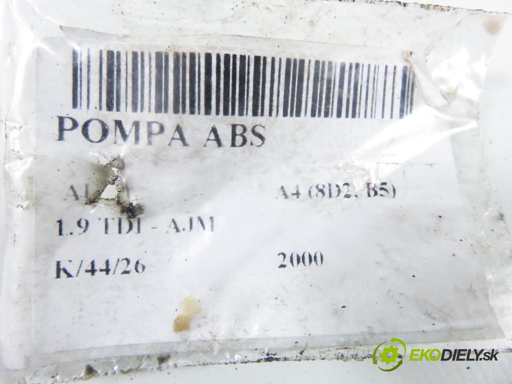 AUDI A4 (8D2, B5) SEDAN 2000 85,00 1.9 TDI - AJM 1896,00 Pumpa ABS 0273004358 (Pumpa ABS)