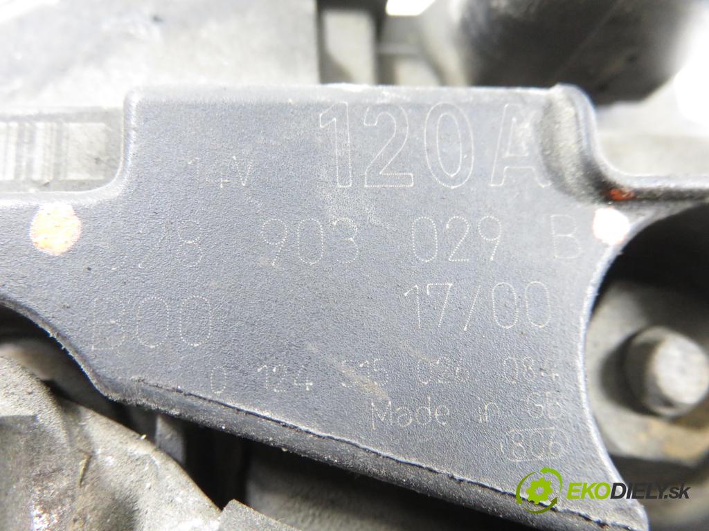 AUDI A4 (8D2, B5) SEDAN 2000 85,00 1.9 TDI - AJM 1896,00 Alternátor 028903029B (Alternátor)