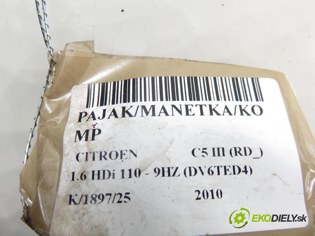 CITROEN C5 III (RD_) SEDAN 2010 80,00 1.6 HDi 110 - 9HZ (DV6TED4) 1560,00 páčka/prepínač 96720602XT