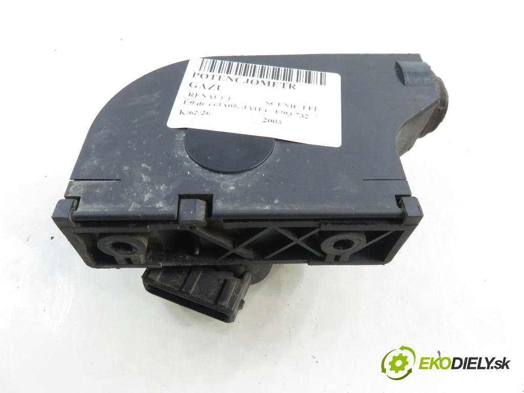 RENAULT SCENIC I (JA0/1_) MINIVAN 2003 75,00 1.9 dCi 102 - F9Q 732 1870,00 Potenciometer plynu 8200139460 (Potenciometer plynového pedálu)