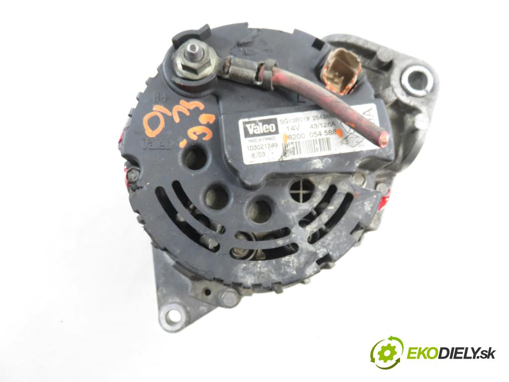 RENAULT SCENIC I (JA0/1_) MINIVAN 2003 75,00 1.9 dCi 102 - F9Q 732 1870,00 Alternátor 8200054588 (Alternátor)