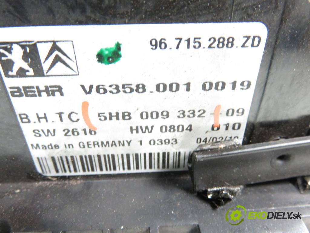 CITROEN C5 III (RD_) SEDAN 2010 80,00 1.6 HDi 110 - 9HZ (DV6TED4) 1560,00 Panel kúrenia KLIMATRONIK 5HB00933209