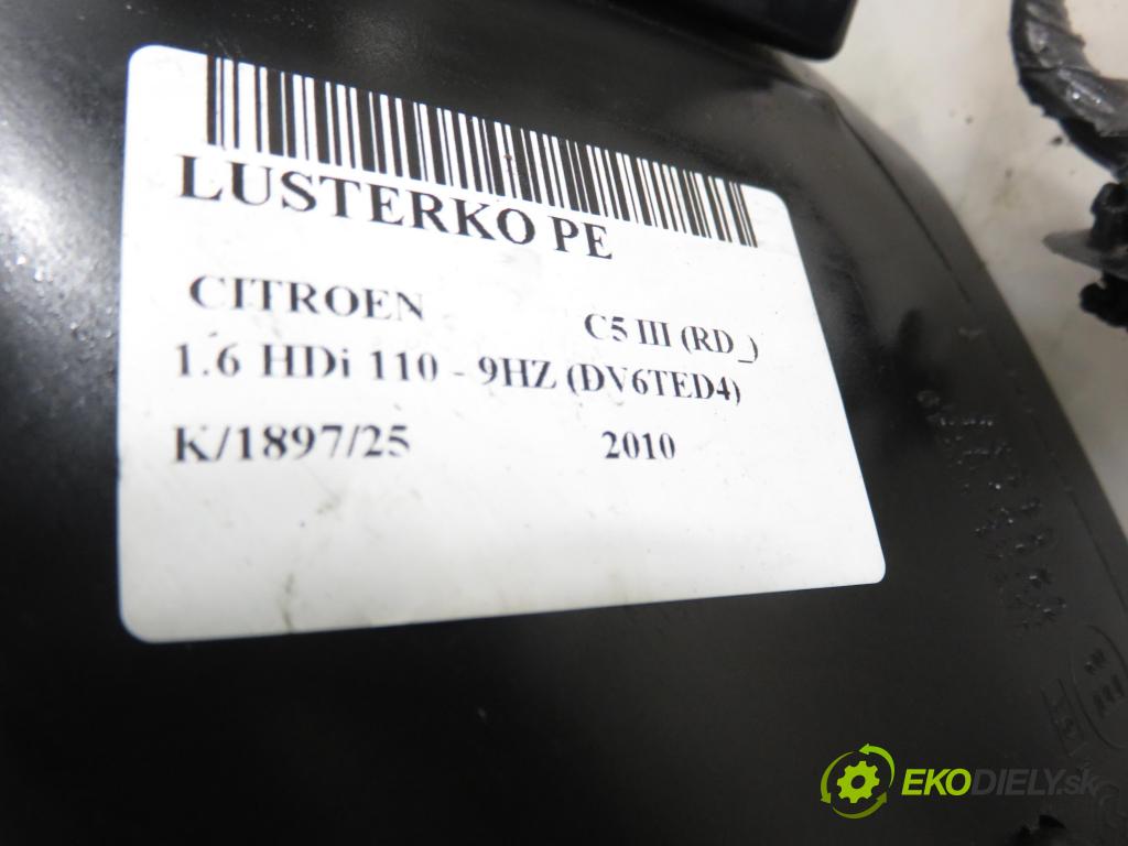 CITROEN C5 III (RD_) SEDAN 2010 80,00 1.6 HDi 110 - 9HZ (DV6TED4) 1560,00 Spätné zrkadlo 96721917T4