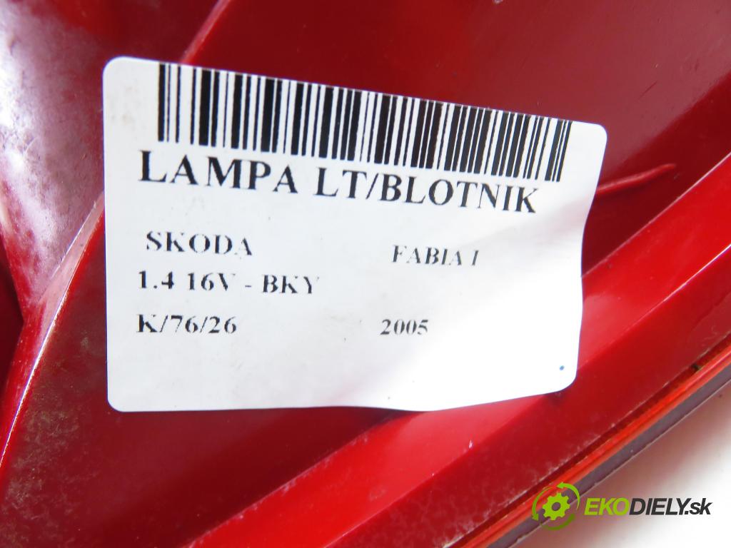 SKODA FABIA I (6Y2) HB 2005 55,00 1.4 16V - BKY 1390,00 Svetlo ľavé zadné 6Y6945095D