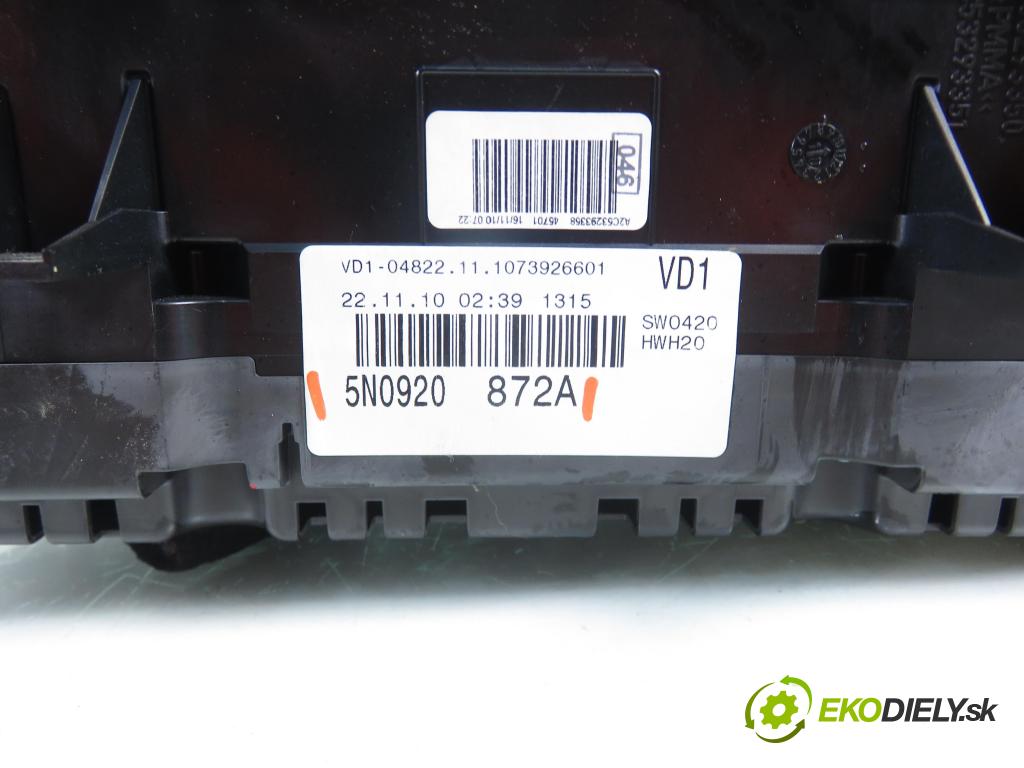 VW TIGUAN (5N_) SUV 2011 103,00 2.0 TDI 4motion - CFFB 1968,00 Prístrojovka elektrický 5N0920872A