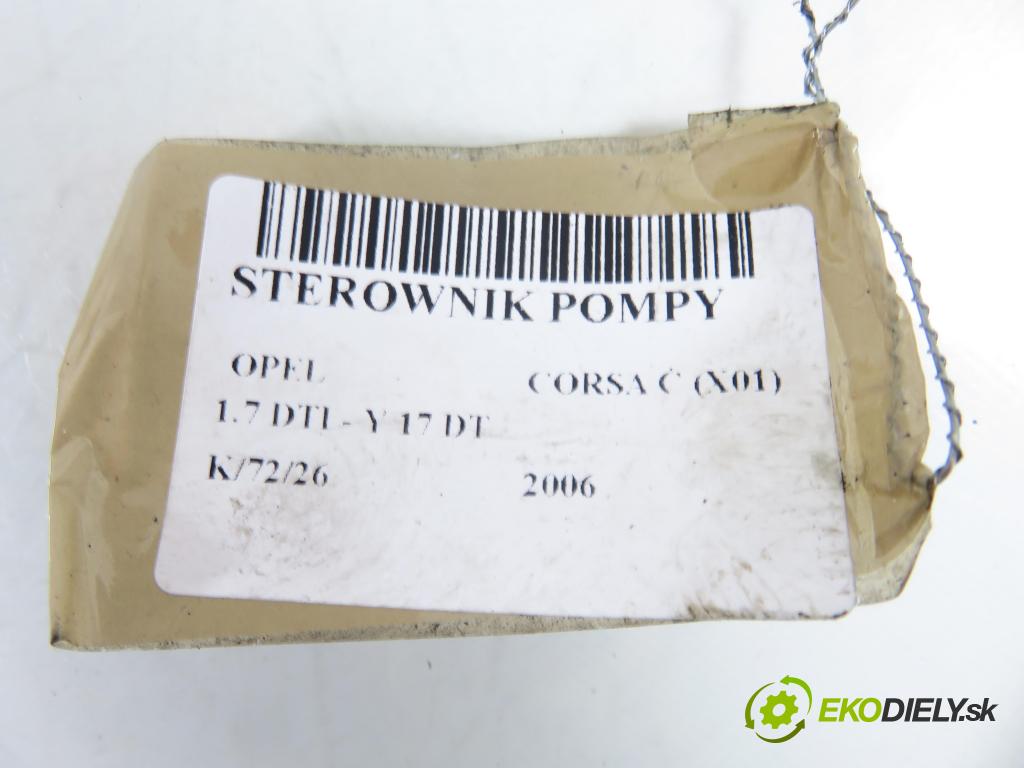 OPEL CORSA C (X01) HB 2006 55,00 1.7 DTI - Y 17 DT 1686,00 Riadiaca jednotka pumpy 8971891361 ; 16267710