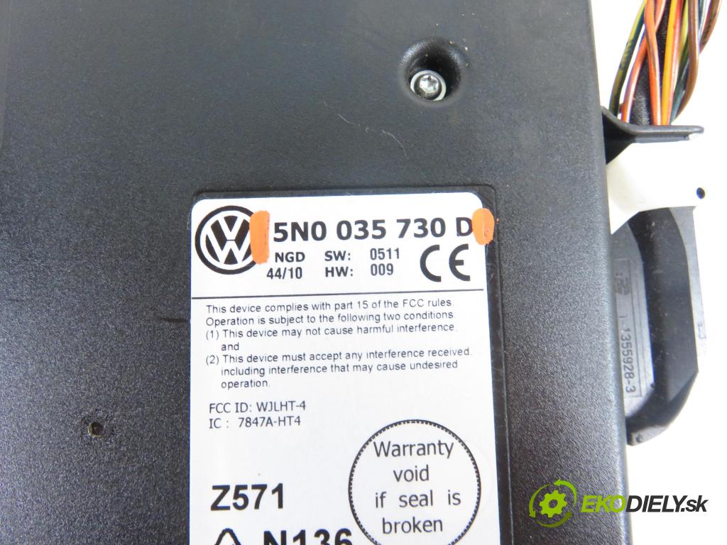 VW TIGUAN (5N_) SUV 2011 103,00 2.0 TDI 4motion - CFFB 1968,00 MODUL BLUETOOTH 5N0035730D