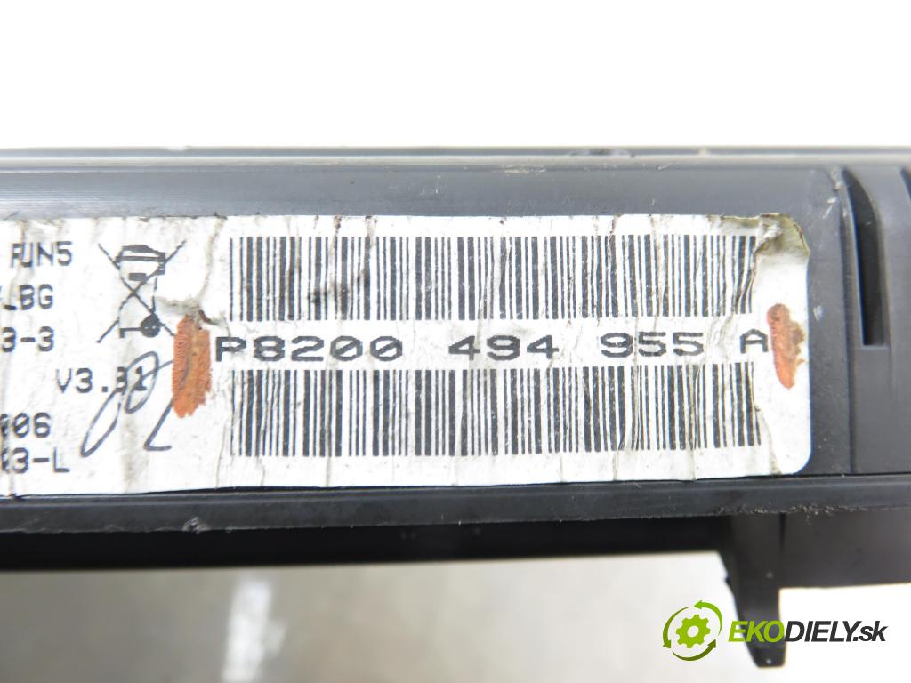 RENAULT SCENIC II (JM0/1_) MINIVAN 2004 63,00 1.5 dCi (JM1F) - K9K 724 1461,00 Prístrojovka elektrický 8200494955A