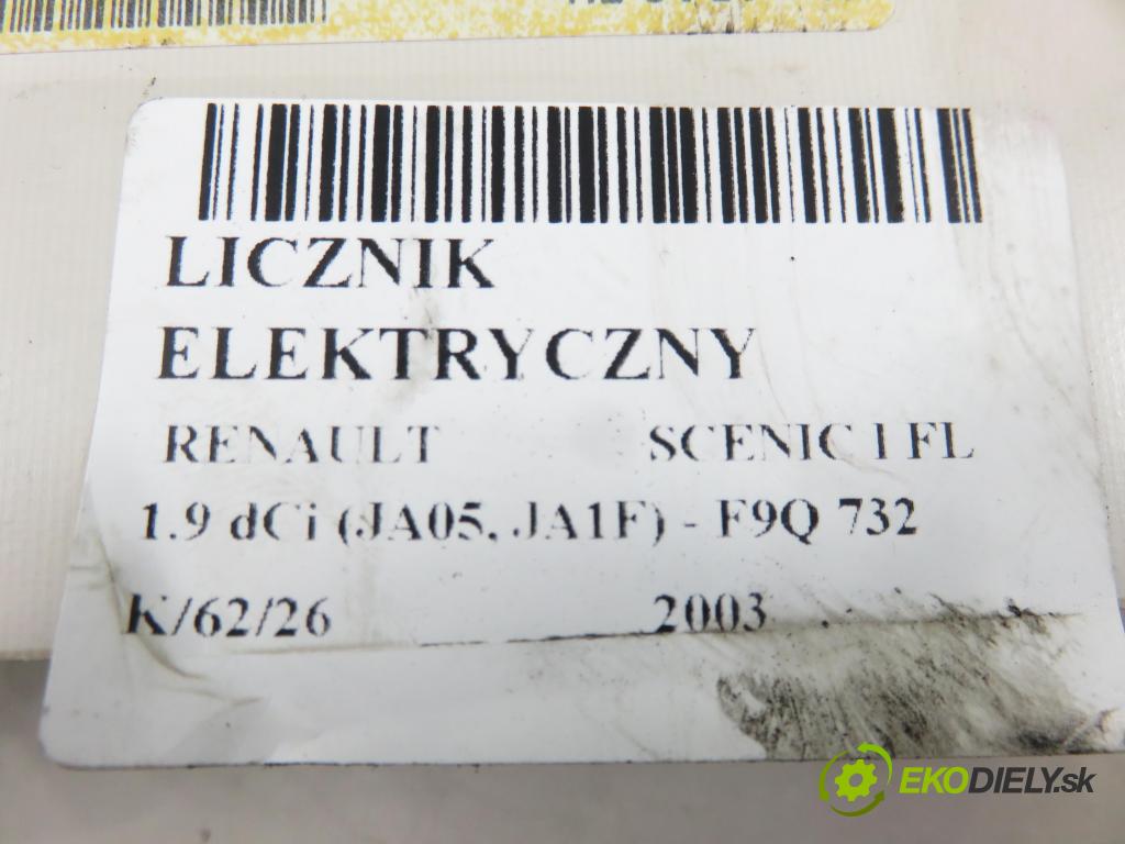RENAULT SCENIC I (JA0/1_) MINIVAN 2003 75,00 1.9 dCi 102 - F9Q 732 1870,00 Prístrojovka elektrický P8200071820