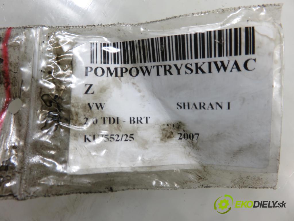 VW SHARAN (7M8, 7M9, 7M6) MINIVAN 2007 103,00 2.0 TDI - BRT 1968,00 Vstrekovač 038130073BJ ; 0414720229 (Vstrekovač paliva)