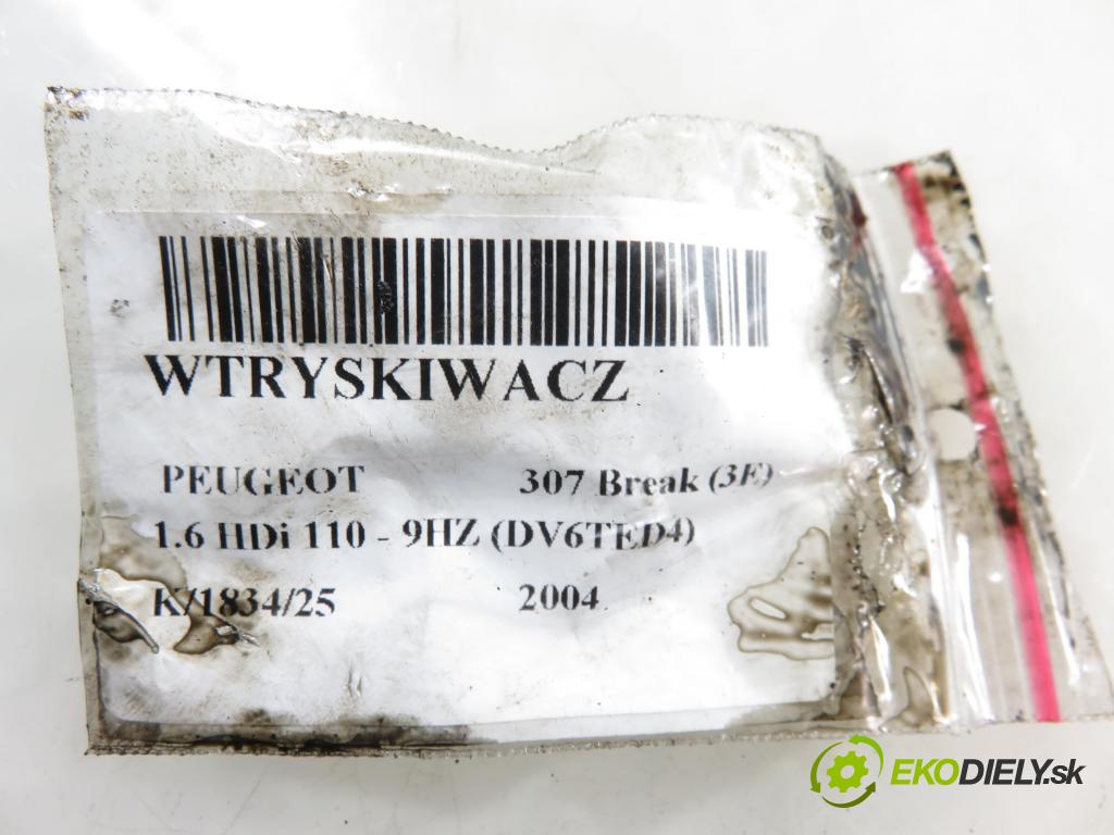 PEUGEOT 307 Break (3E) KOMBI 2004 0,00 1.6 HDi 110 - 9HZ (DV6TED4) 1560,00 vstrekovač 0445110188 (Vstrekovač paliva)