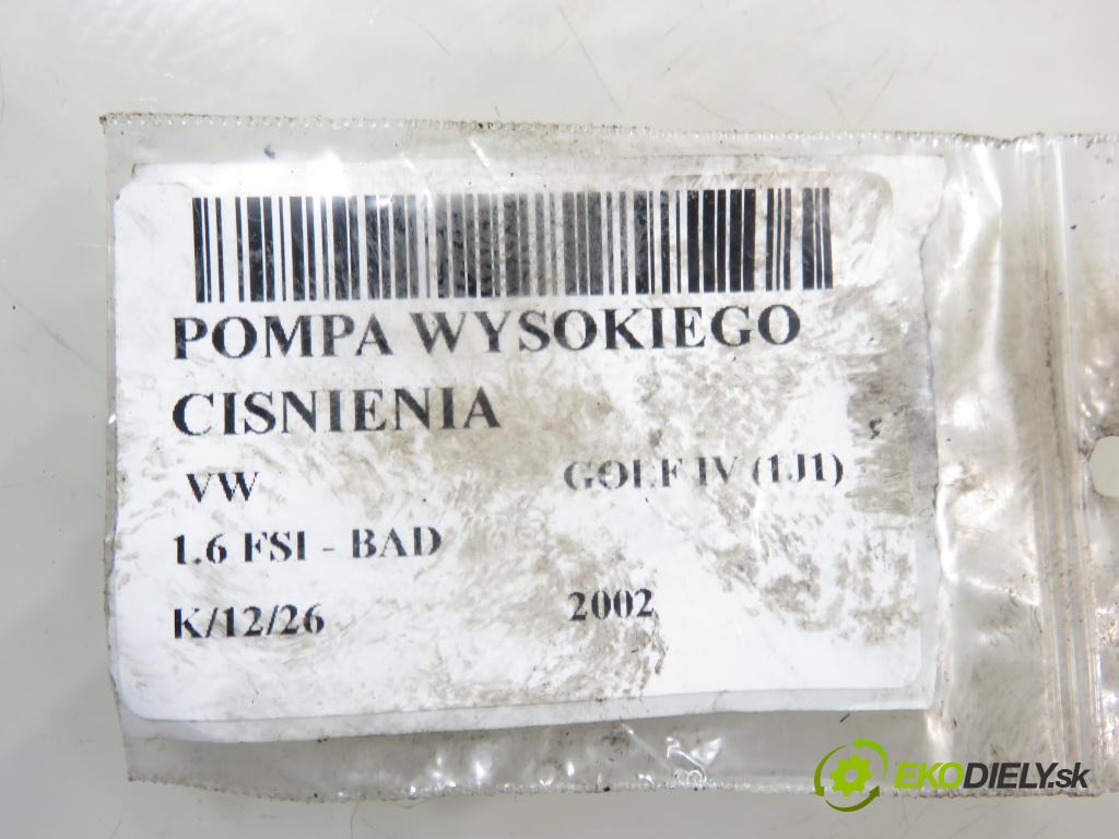 VW GOLF IV (1J1) HB 2002 81,00 1.6 FSI - BAD 1598,00 Pumpa vysokého tlaku 036127025J ; 0261520010