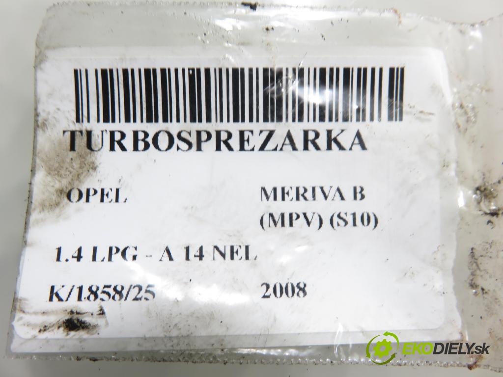 OPEL MERIVA B nadwozie wielkoprzestrzenne (MPV) (S10) MINIVAN 2008 88,00 1.4 LPG - A 14 NEL 1364,00 RYCHLONABÍJEČKA: 55565353 (Kompletní turbodmychadlo)