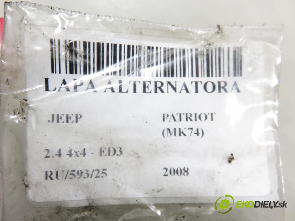 JEEP PATRIOT (MK74) SUV 2008 125,00 2.4 4x4 - 170 DOHC 16V Dual VVT (ED3) 2360,00 Uchytenie alternátora 04891592AA