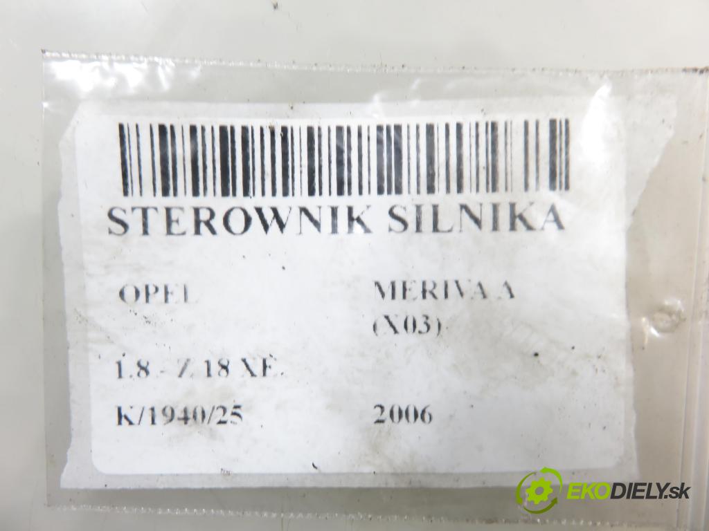 OPEL MERIVA A nadwozie wielkoprzestrzenne (MPV) (X03) HB 2006 92,00 1.8 - Z 18 XE 1796,00 Riadiaca jednotka Motor 55355043 ; 5WK9380