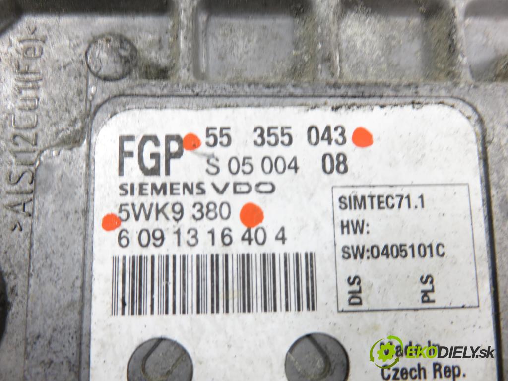 OPEL MERIVA A nadwozie wielkoprzestrzenne (MPV) (X03) HB 2006 92,00 1.8 - Z 18 XE 1796,00 Riadiaca jednotka Motor 55355043 ; 5WK9380