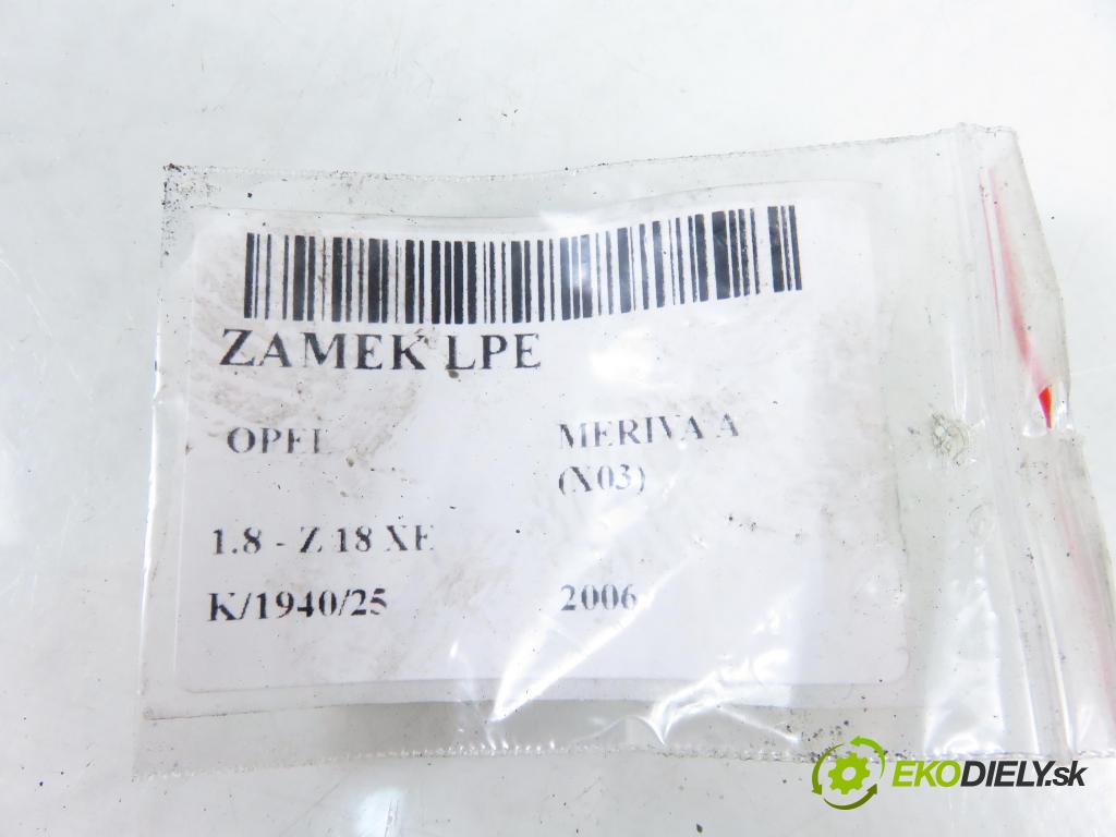 OPEL MERIVA A nadwozie wielkoprzestrzenne (MPV) (X03) HB 2006 92,00 1.8 - Z 18 XE 1796,00 zámok 13203899