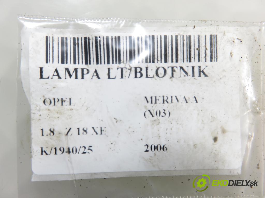 OPEL MERIVA A nadwozie wielkoprzestrzenne (MPV) (X03) HB 2006 92,00 1.8 - Z 18 XE 1796,00 Svetlo ľavé zadné 13196002
