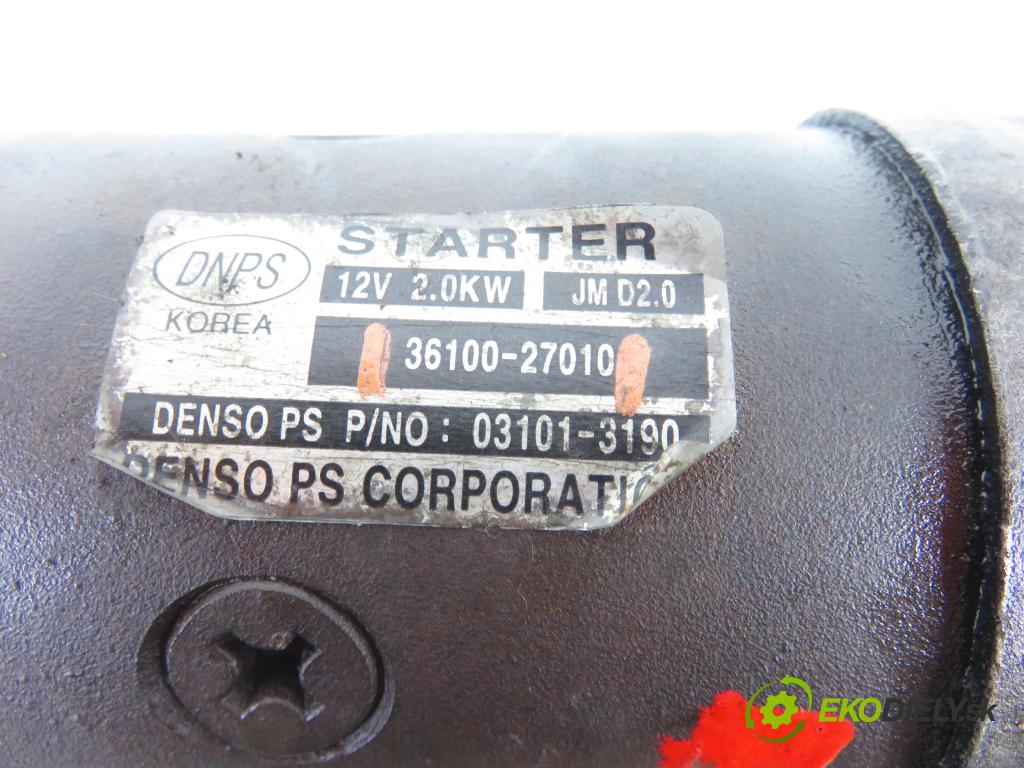 HYUNDAI TUCSON (JM) SUV 2006 83,00 2.0 CRDi 4WD 113 - D4EA 1991,00 startér 3610027010 (Startér)