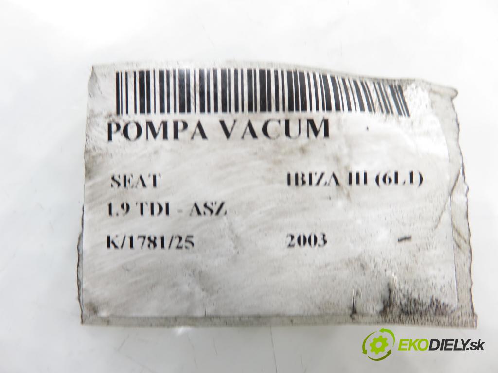 SEAT IBIZA III (6L1) HB 2003 96,00 1.9 TDI PD 130 - ASZ 1896,00 Pumpa vákuová 038145209A