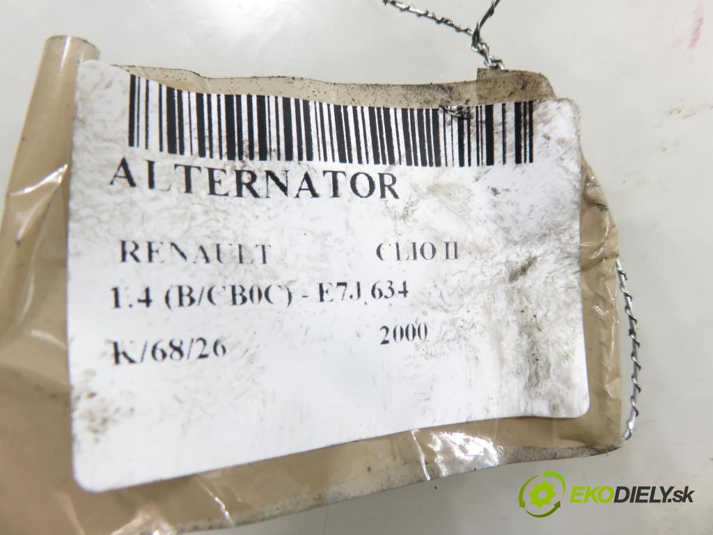 RENAULT CLIO II (BB_, CB_) HB 2000 55,00 1.4 (B/CB0C) - E7J 634 1390,00 Alternátor 7700434899 ; 0124325031 (Alternátor)
