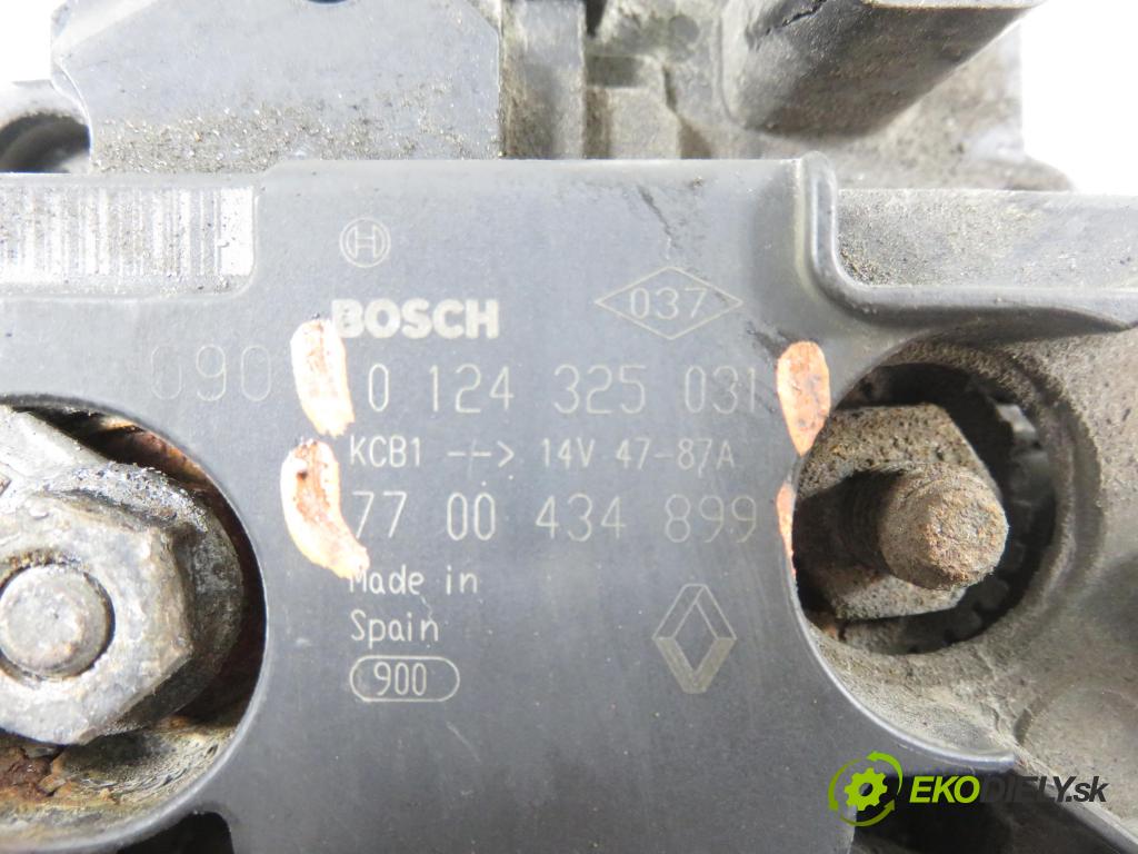 RENAULT CLIO II (BB_, CB_) HB 2000 55,00 1.4 (B/CB0C) - E7J 634 1390,00 Alternátor 7700434899 ; 0124325031 (Alternátor)