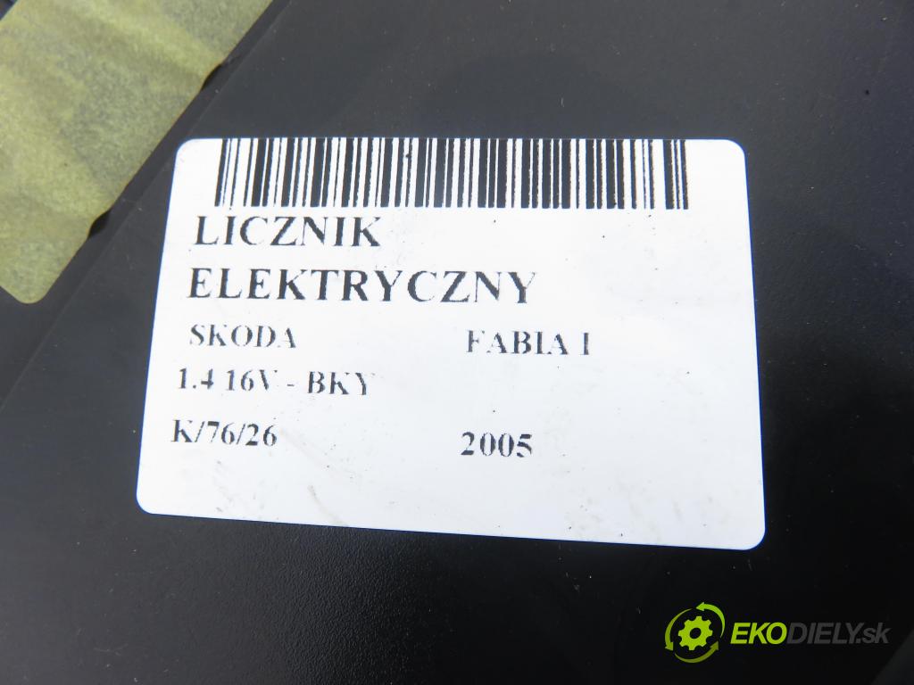 SKODA FABIA I (6Y2) HB 2005 55,00 1.4 16V - BKY 1390,00 Prístrojovka elektrický 6Y0920881L
