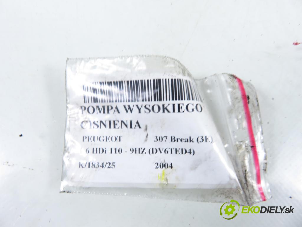 PEUGEOT 307 Break (3E) KOMBI 2004 0,00 1.6 HDi 110 - 9HZ (DV6TED4) 1560,00 Pumpa vysokého tlaku 0445010089 ; 9651844380